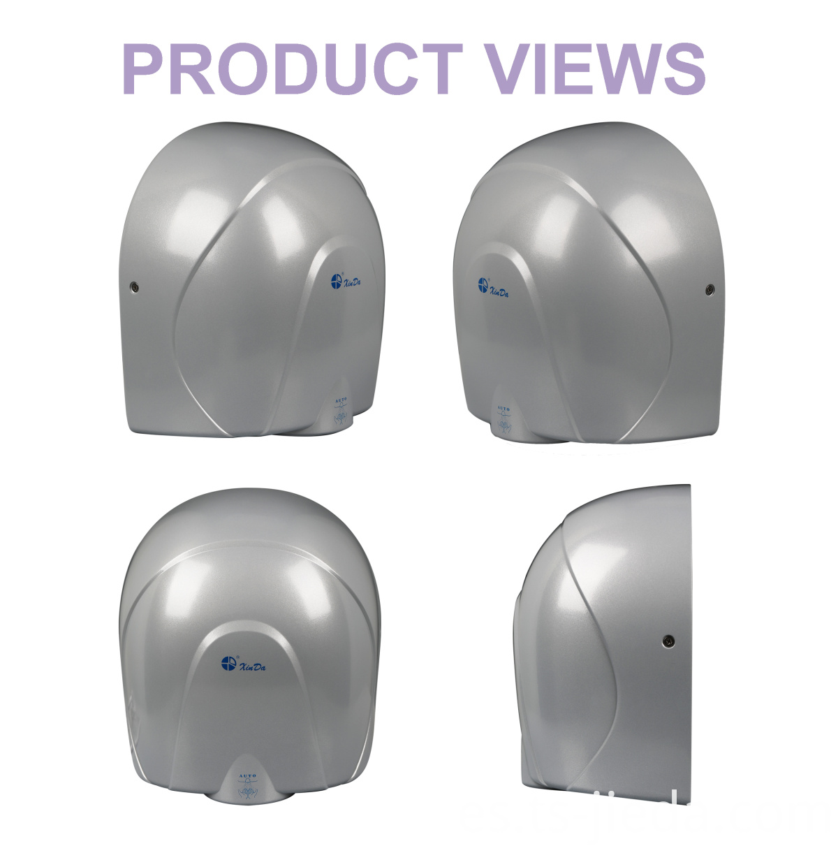Secador de manos Silver Ordinary con carcasa de plástico Silver Ordinary hand dryer with plastic shell